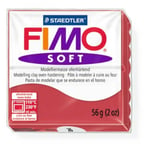 Staedtler Fimo Soft Cherry Red (26) Oven Bake Modelling Clay Moulding Block 56g