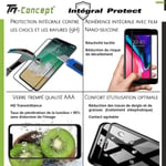 TM-Concept® Verre trempé intégral Samsung Galaxy A12 Noir - Adhérence 100%