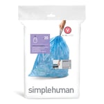 Simplehuman Pack Of 20 V 46L Bin Liners Blue