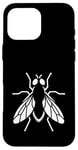 Coque pour iPhone 16 Pro Max Silhouette de mouche simple art minimaliste insecte