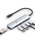NOVOO Hub USB C 5 en 1 Adaptateur USB C vers HDMI 4K 60Hz, USB 3.0 x 2, Type C PD 100W Recharge, USB C x 1, USB C Dock pour Macbook Air Pro