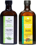 Nature Spell Rosemary Oil For Hair Growth Duo 150ml x 2, Treats Dry & Damaged &