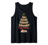 Bengal Tiger Xmas Lighting Santa Bengal Tiger Christmas Tree Tank Top