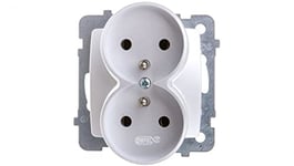 Ospel GP-2SRZ/m/43 Socket Silver IP20, 16 A, 71 mm, 48 mm, 71 mm