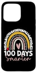 Coque pour iPhone 15 Pro Max 100 Days Smarter Teacher Rainbow, 100e journée d'école