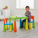 Liberty House Kids Colourful Plastic Table And Two Chairs Set