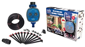 Aqua Control Arrosage par Goutte-à-Goutte pour balcons-Programmateur C4099N + 12 goutteurs autocompensant de 2 l/h + Microtube de 4 mm, Kit C4061.