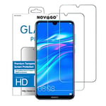 NOVAGO Compatible avec Huawei Y7 2019 -Pack de 2 Films en Verre trempé Ultra résistant Anti Choc et Anti Explosion d'écran