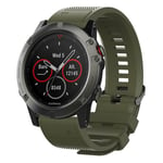 Garmin 26mm Fenix 5X / Plus 3 HR silikoninen ranneke - Armeijan Vihreä