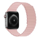 (38mm-40mm-41mm vaaleanpunaiselle) Magneettinen silikoniranneke Apple Watch Ranneke 44mm 40mm Series 7 6 5 4 Se Vaihtoranneranneke Iwatchille 3 2 42mm 38mm - Kellon rannekkeet