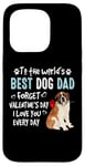 iPhone 15 Pro St Bernard Best Dog Dad Valentines Day Funny Puppy Case