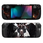 playvital Kit d'Autocollants de Protection pour Steam Deck OLED,Stickers Skin Vinyl pour Steam Deck LCD-Ange des Ténèbres