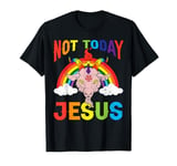 Today Not Jesus Satan Goat Satanic Rainbow Satanism LGBT T-Shirt