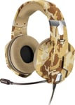 Casque Gamer GXT 322D Carus Casque Micro pour Consoles et PC, Filaire, Jack 3.5mm, Câble 1m, Microphone Flexible pour PS4, PS5, Xbox Series X, Xbox One, Nintendo Switch - Camo Désert