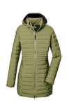 G.I.G.A. DX Femme Parka matelassée/parka fonctionnelle avec capuche amovible GW 14 WMN QLTD PRK_Bacarya, waldgrün, 42, 42300-000