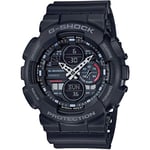 Casio Gents 49.00mm Quartz Watch with Black Analogue - Digital dial and Black Rubber Strap Strap GA-140-1A1ER