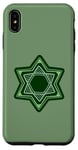 iPhone XS Max Green Star of David for Hanukkah | Am Yisrael Chai Case