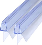 Lot de 2 joints de porte de douche de rechange en plastique, de qualité supérieure, 100 cm, pour épaisseur de porte en verre de 4 à 6 mm, imperméables pour un espace jusqu'à 18 mm,