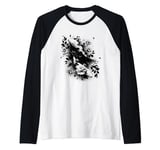 two koi fishes lotus flower japanese carp asian goldfish #4 Raglan Baseball Tee