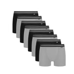 DIM Boxer Homme EcoDIM Coton Stretch Confortable Noir x8, Noir/Gris, L