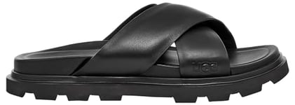 UGG Men's Capitola Cross Slide Sandal, Black, 8 UK