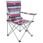 Trespass Branson, Tropical Stripe, Camping Chair with Cup Holder & Carrier Bag, Blue,Large/X-Large