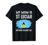 My Mom Is St Lucian Saint Lucia Pride Flag Heritage Roots T-Shirt