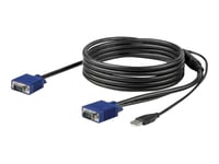 StarTech.com 10 ft. (3 m) USB KVM Cable for StarTech.com Rackmount Consoles - VGA and USB KVM Console Cable (RKCONSUV10) - Câble vidéo / USB - mini-VGA (M) pour USB, HD-15 (VGA) (M) - 3 m - pour...