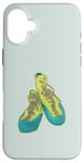 iPhone 16 Plus Old rock climbing shoes illustration climbing gear Case