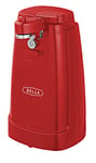 BELLA Electric Can Opener and Knife Sharpener, Multifunctional Jar and Bottle Opener with Removable Cutting Lever and Cord Storage, 60 Watt Motor, BPA Free, Stainless Steel Blade, Red