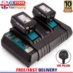 For Makita DC18RD 7.2v-18v LXT LI-ION Twin Port Rapid Battery Charger Dual Port