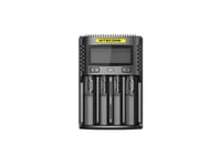 Nitecore Um4, Lithium Jern Fosfat (Lifepo4), Lithium-Ion (Li-Ion), Nikkel-Cadmium (Nicd), Nikkel-Metalhydrid..., Aa, Aaa, Aaaa, C, D