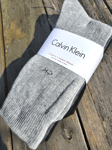 3 PAIRS : CALVIN KLEIN UK 4-7 Cotton Grey Black Womens Logo SOCKS CK11