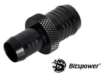 Bitspower overgang, 1/2"ID til 3/8"ID, Matt Black