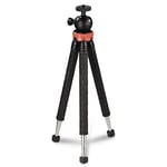 Hama 4620 Tripod "Traveller Pro" for Smartphone, GoPro Cameras, Ball Head, Black, 105cm