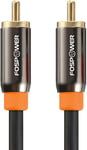 Câble Coaxial RCA Audio Numérique avec Fiche Jack Plaqué Or 24K RCA mâle vers RCA mâle-Ligne Coaxiale pour Home Cinema 5.1 (cinéma Maison),HDTV,Barre de Son,Subwoofer,- 3m