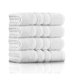 GC GAVENO CAVAILIA Lot de 2 essuie-Mains de qualité supérieure pour Salle de Bain en Coton égyptien de 550 g/m², Blanc