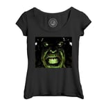 T-Shirt Femme Col Echancré Hulk Enervé Peinture / Bande Dessinee