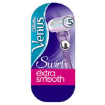 Gillette Venus Deluxe Smooth Swirl Rasoir Pour Femmes, 1 Manche + 1 Rasoir, 5 Lames Durables Pour Un Rasage Extra Lisse Qui Longue Durée