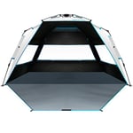 OutdoorMaster Tente de Plage avec Technologie d'abri Sombre, auvent de Plage Portable pour 4 à 6 Personnes avec Protection UV UPF 50+, Installation Facile, Taille familiale – Côte d'Ocracoke