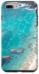 Coque pour iPhone 7 Plus/8 Plus Œuvre d'art de peinture de la côte de la plage