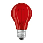 Osram E27/15W LED-lampa Deco, röd