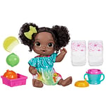 Baby Alive, Coffret poupée Boissons fruitées, Citron Vert, Presse-Agrumes factice, boit et mouille sa Couche, dès 3 Ans, Cheveux Noirs