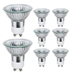 Paket med 8 GU10 halogenlampor 35W, 220V GU10 halogen spotlights lampor 2800K varmvit