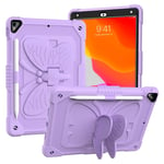 iPad 10.2" (2021 / 2020 / 2019) Butterfly Kickstand Barnedeksel - Lilla