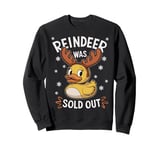 Reindeer Christmas Xmas Duck with Reindeer Antlers Sweatshirt