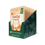 Green Petfood FairCat Happy (8 x 85 g) – Nourriture Humide pour Chat sans céréales avec Poulet au Bien-être Animal, Anti-Boules, Nourriture pour Chat Humide avec Parfum agréable, Lot de 8