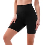 SINOPHANT Short Femme Sport été à Taille Haute Cycliste Legging Court Shorty Anti Frottement Cuisse Short sous Robe sous Jupe(S-M,1 Noir)