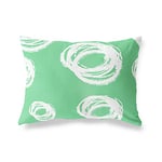 BonaMaison Vert Pétrole-Blanc Housse de Coussin Motif, Taie d'oreiller pour Lit Voiture Canapé Maison Salon Chambre, Décoration D'intérieur, 35x50 Cm - Conçu et Fabriqué en Turquie