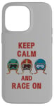 Coque pour iPhone 14 Pro Max Casque rétro vintage, Go Kart Car Racing, Keep Calm & Race On